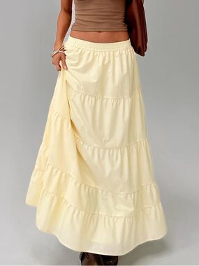 Princess Polly Lemon Maxi Skirt